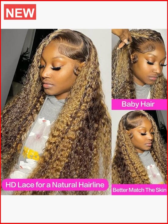 13x6 Deep Wave Lace Front Wig Human Hair 200 Density Glueless Full Head main image 6
